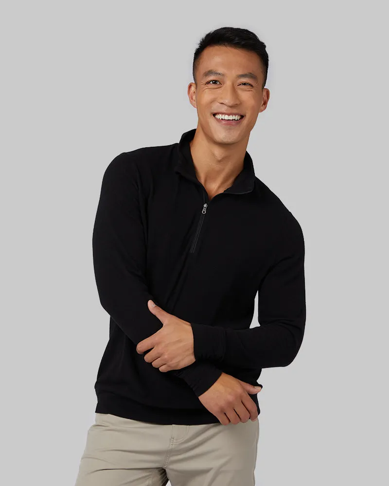 MEN'S SWEATER KNIT 1/4 ZIP TOP