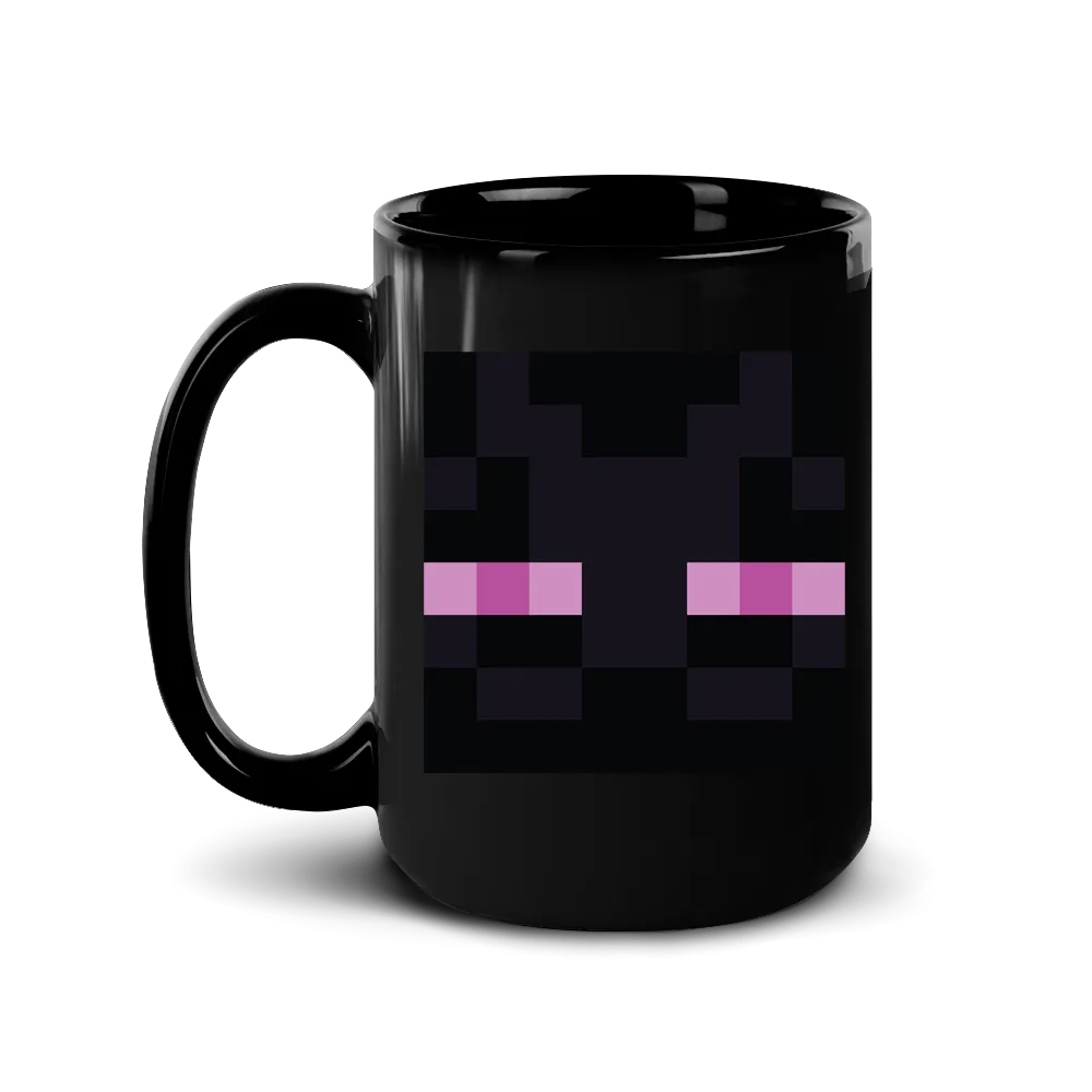 Minecraft Enderman Eyes Black Mug