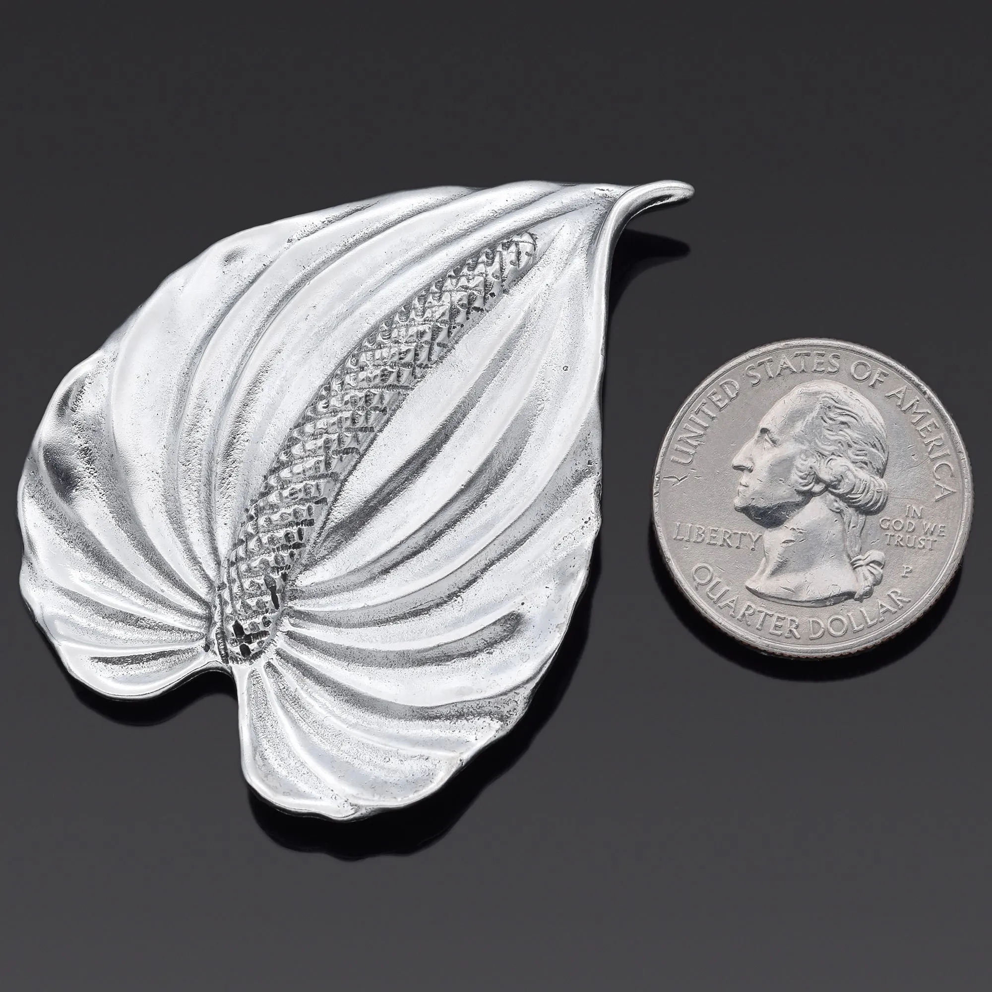 Ming's Vintage Sterling Silver Leaf Brooch Pin