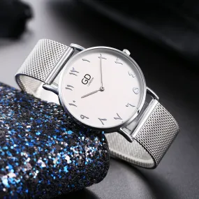 Minimalist Silver Arabic Dial Watch | Unisex