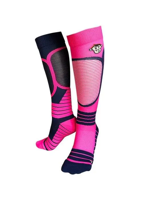 Monkey Sox Victory X1 Sport Compression | Pink & Navy