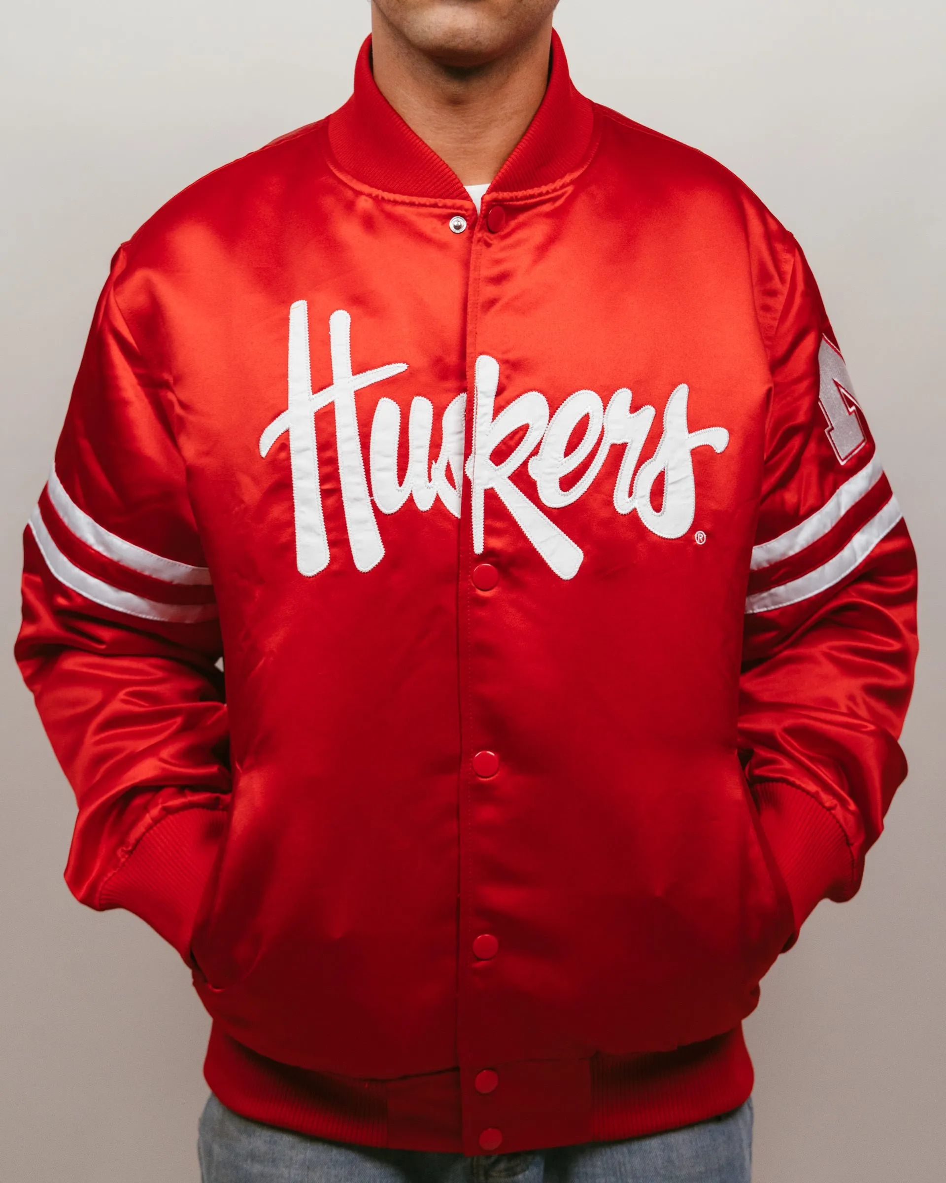 Nebraska Cornhuskers Red Bomber Jacket