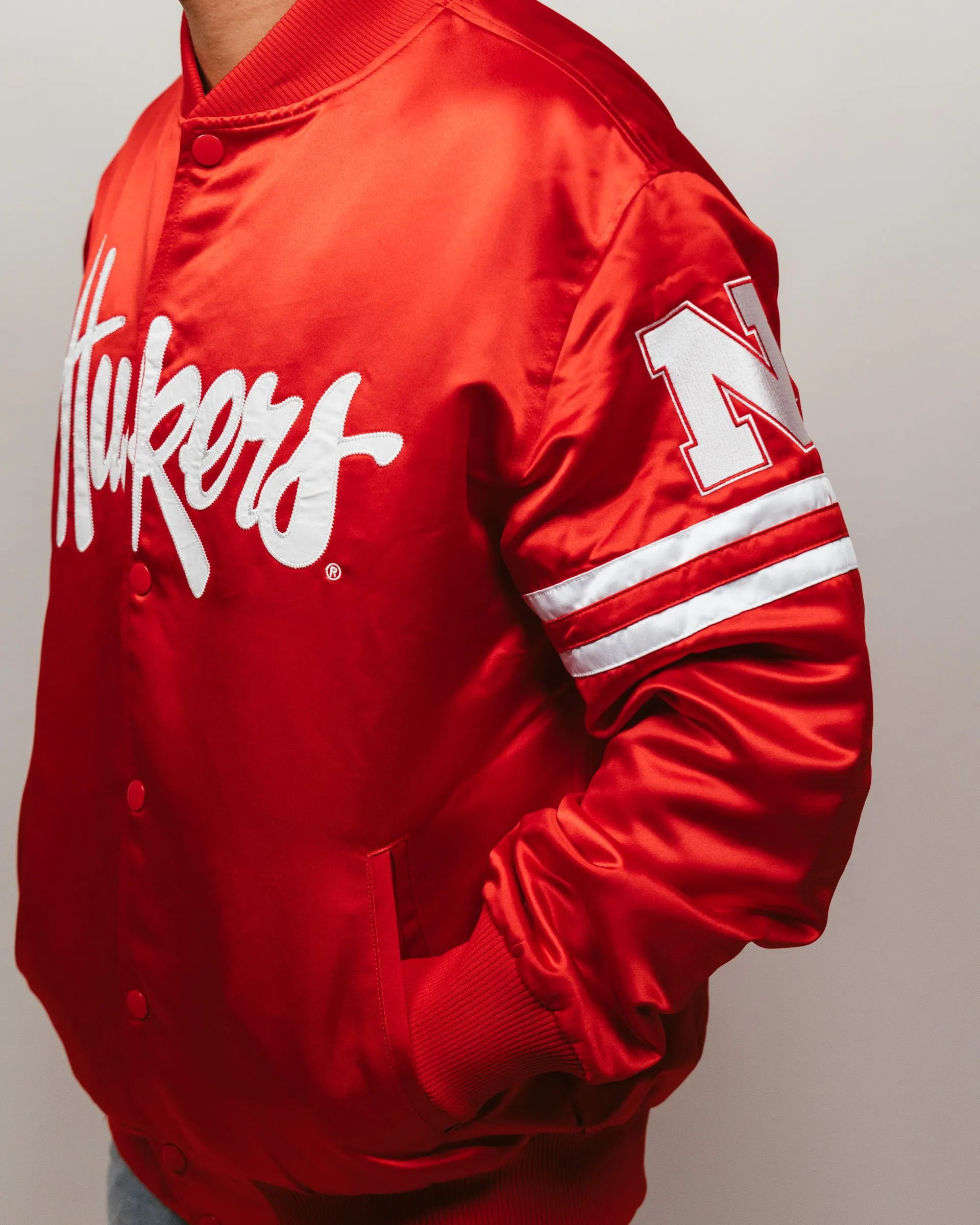 Nebraska Cornhuskers Red Bomber Jacket