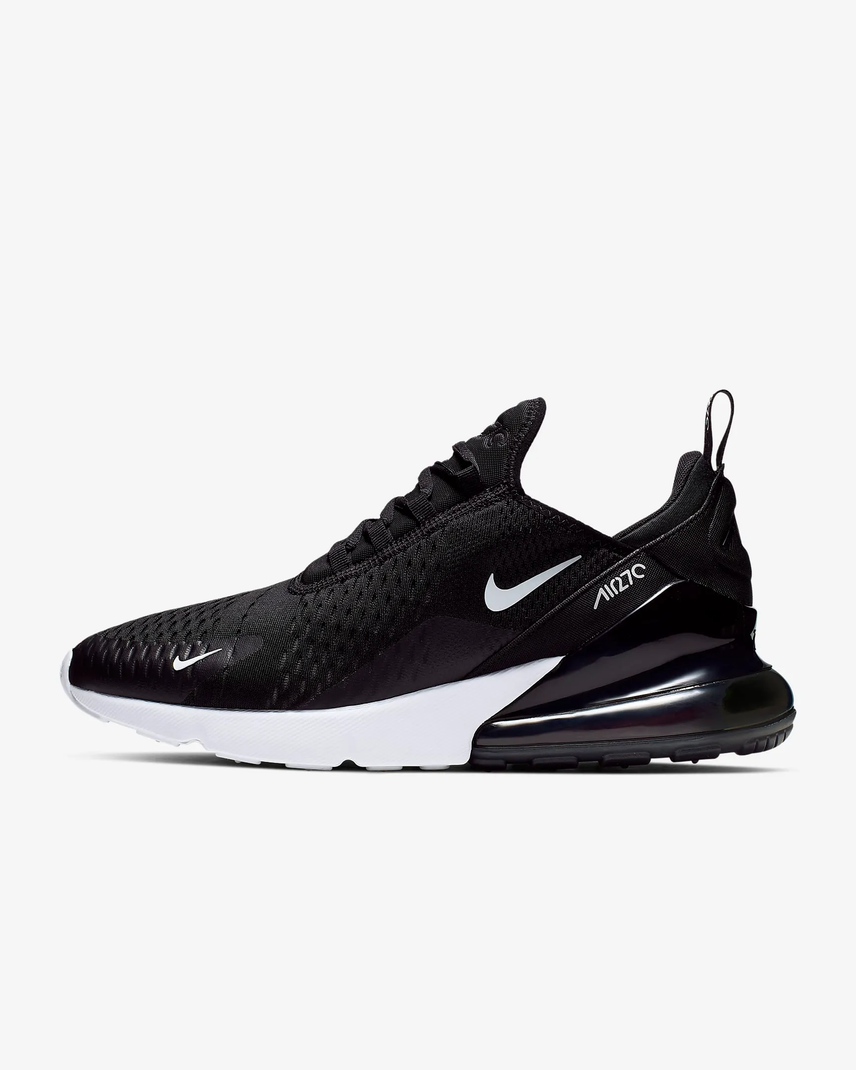 Nike Men's Air Max 270 Shoes - Black / White / Solar Red / Anthracite