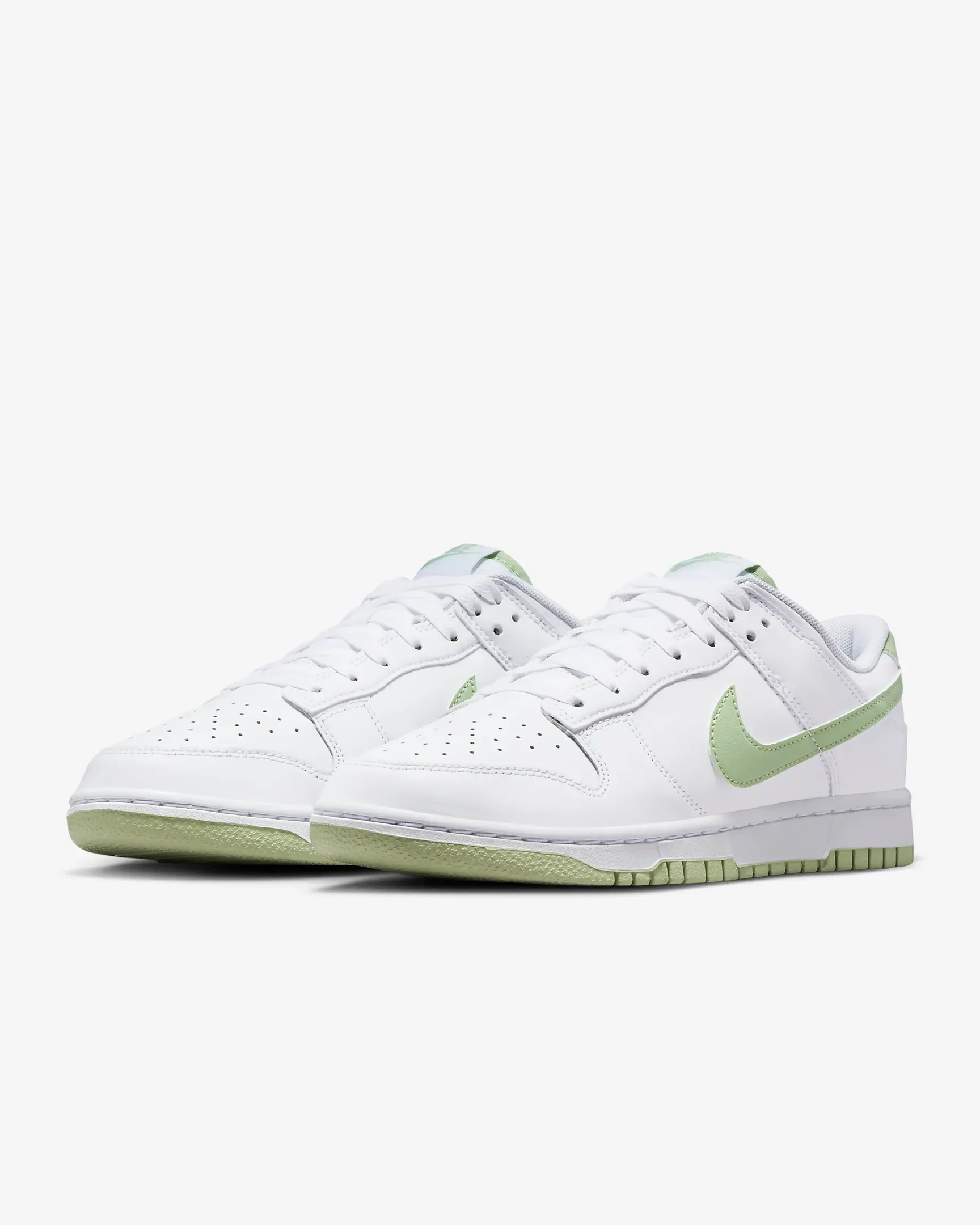 Nike Men's Dunk Low Retro Shoes - White / Honeydew