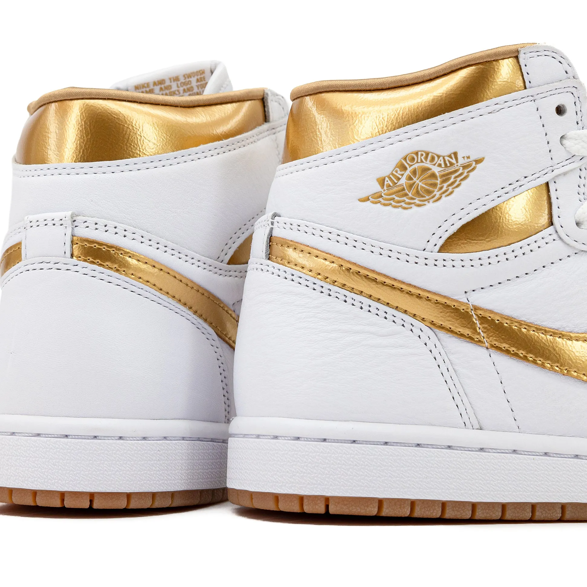 Nike Women's Air Jordan 1 Retro High OG "White and Gold" "Metallic Gold" FD2596-107