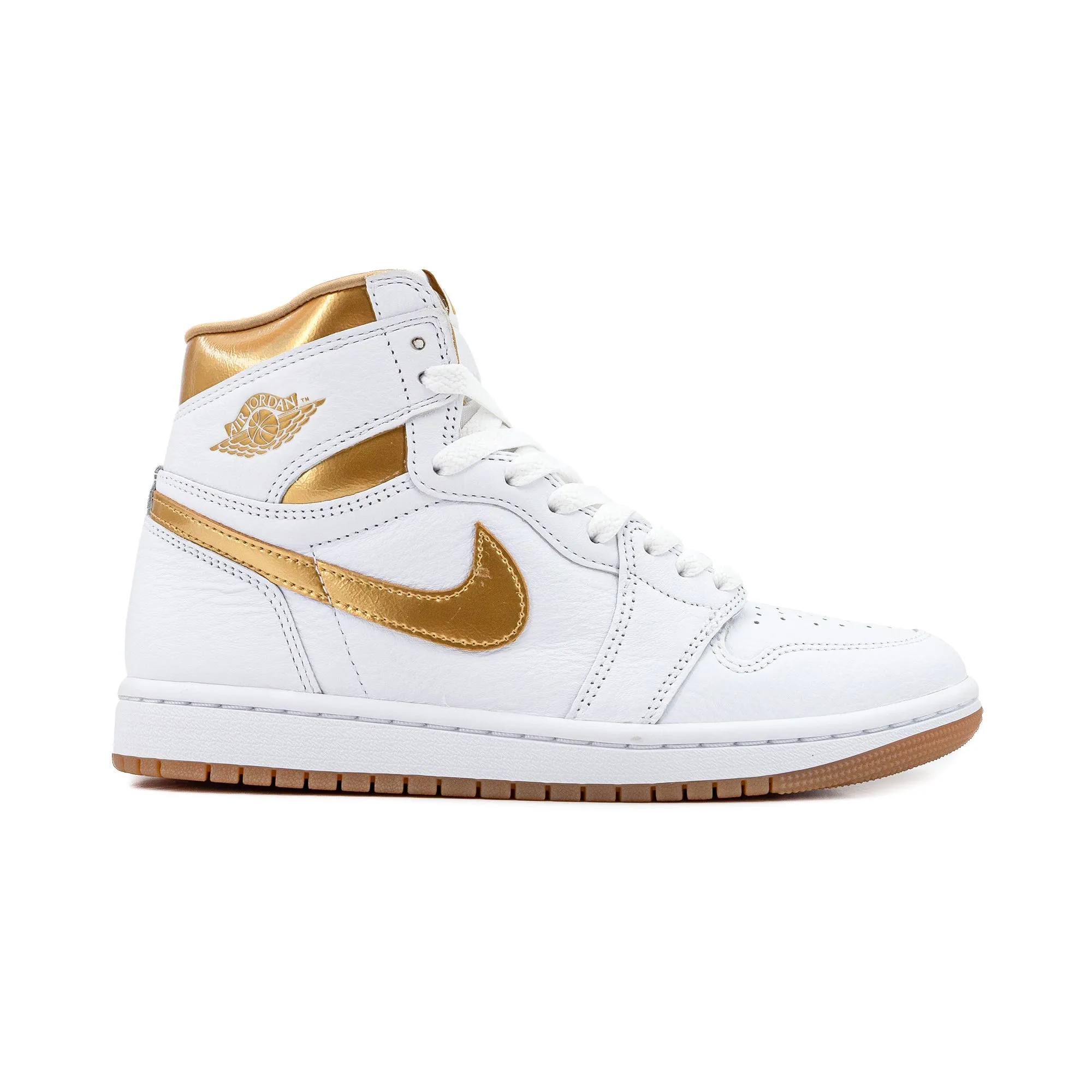 Nike Women's Air Jordan 1 Retro High OG "White and Gold" "Metallic Gold" FD2596-107