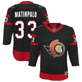 Nikolas Matinpalo Ottawa Senators Youth Home Premier Jersey - Black