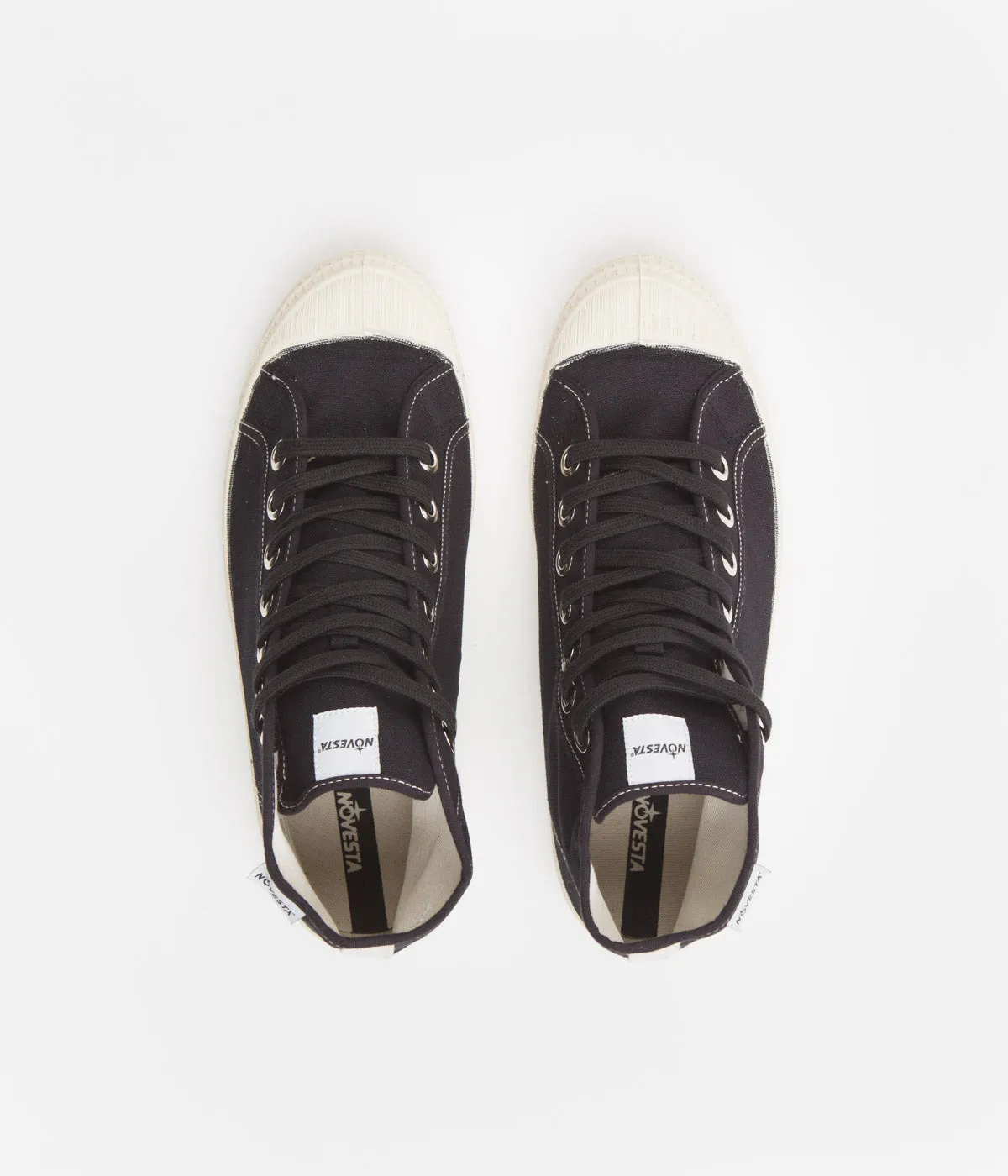 Novesta Star Dribble Contrast Stitching Shoes - 60 Black / 99 Beige / 106 Ecru