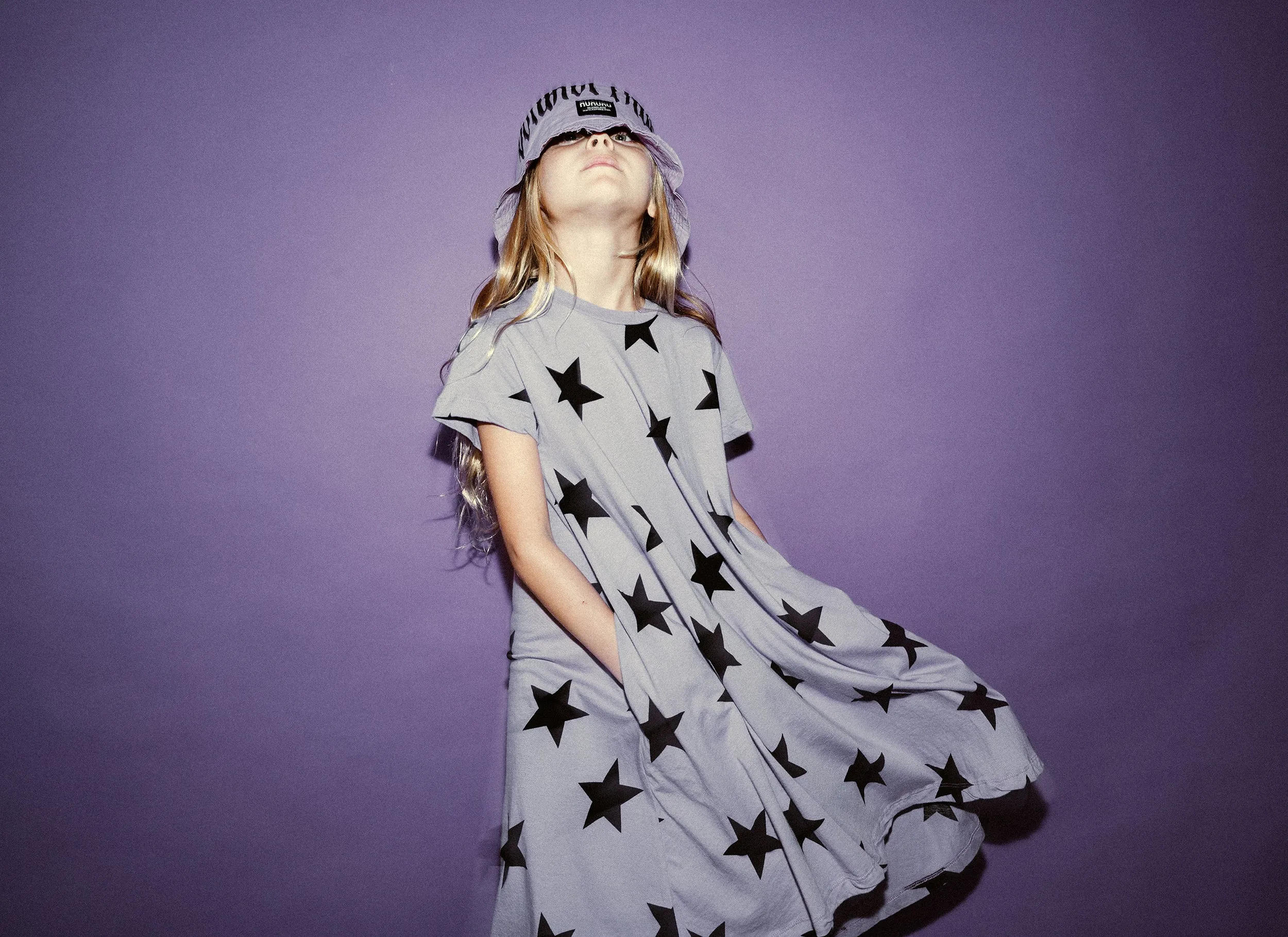 NUNUNU SS24 STAR 360 DRESS in Concrete