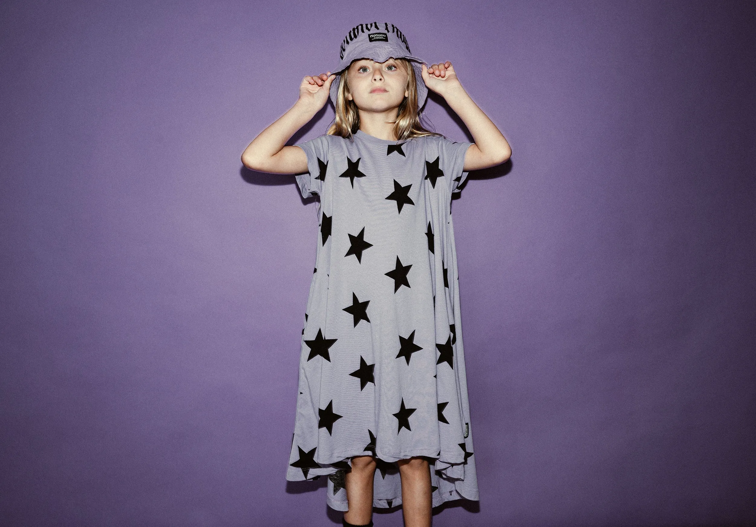 NUNUNU SS24 STAR 360 DRESS in Concrete