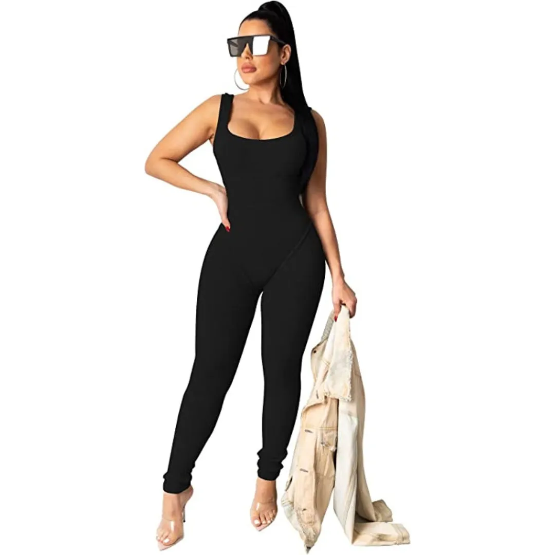 Nyra Ribbed Sporty Jumpsuit