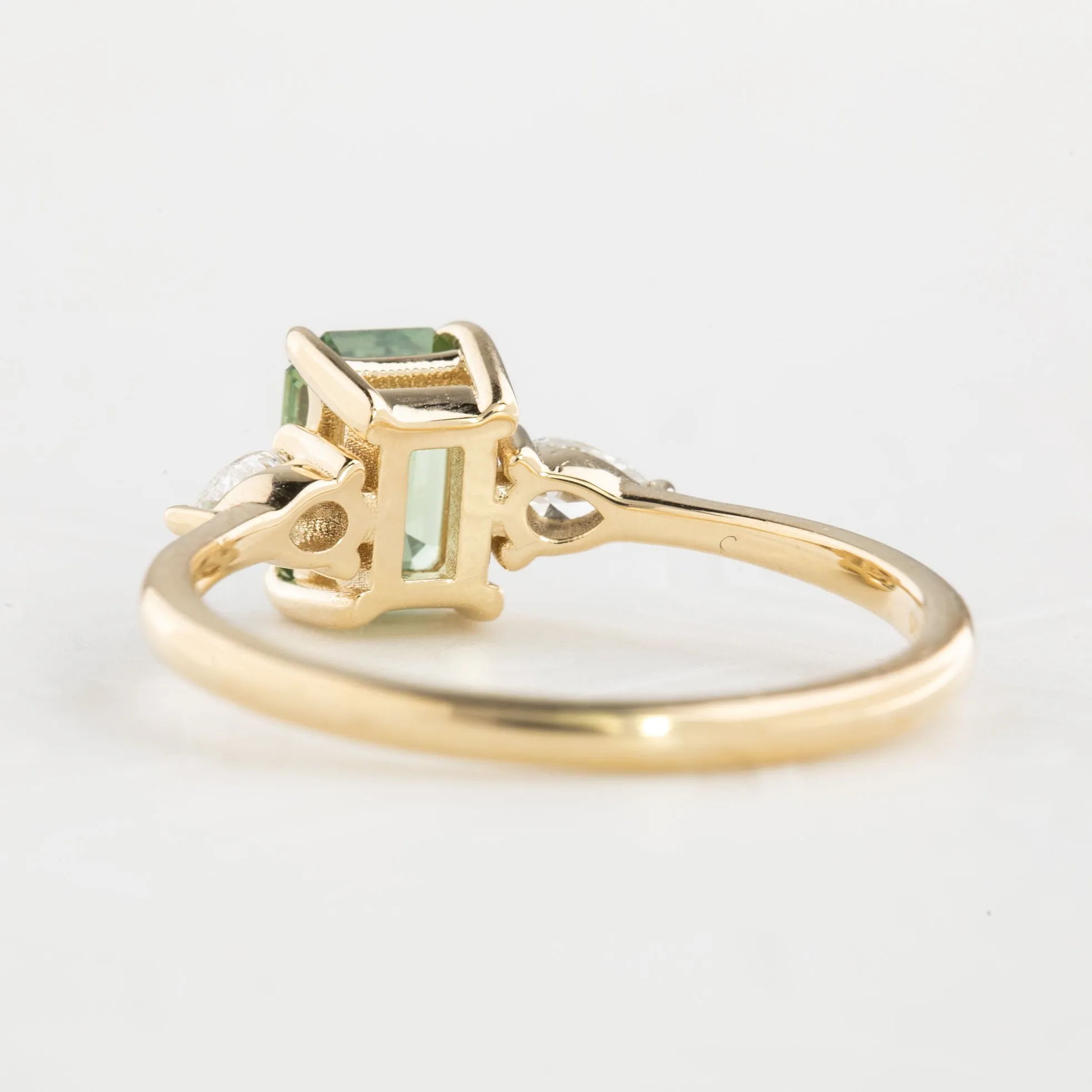 Olivia Ring 1.18ct Green Sapphire, 14k Yellow Gold (One of a kind)