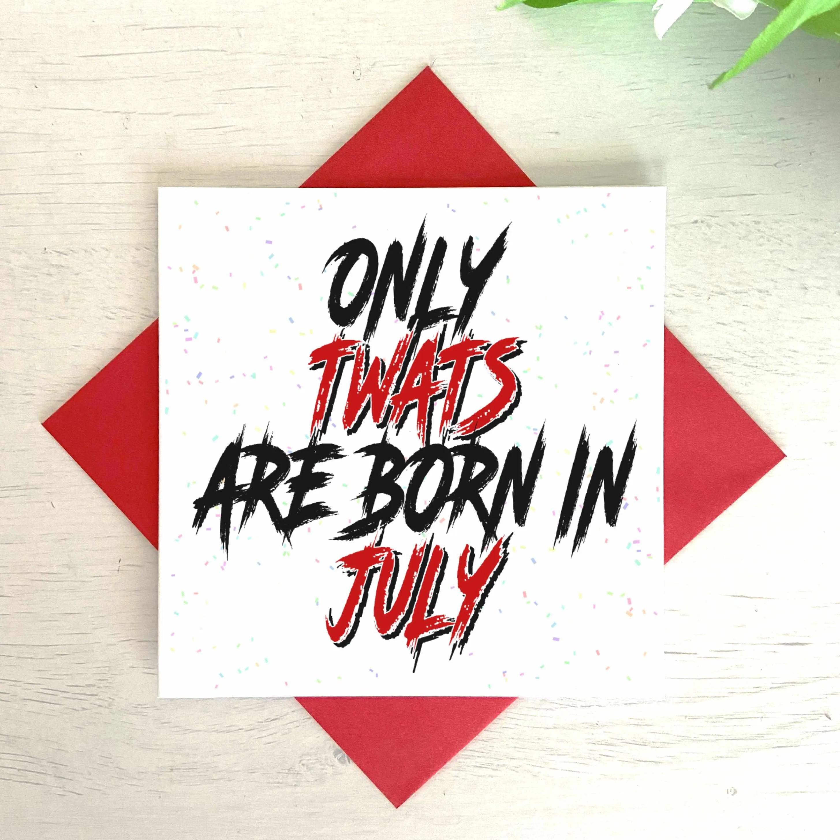 Only XXX Are Born XXX - Grunge Design - Greetings Card