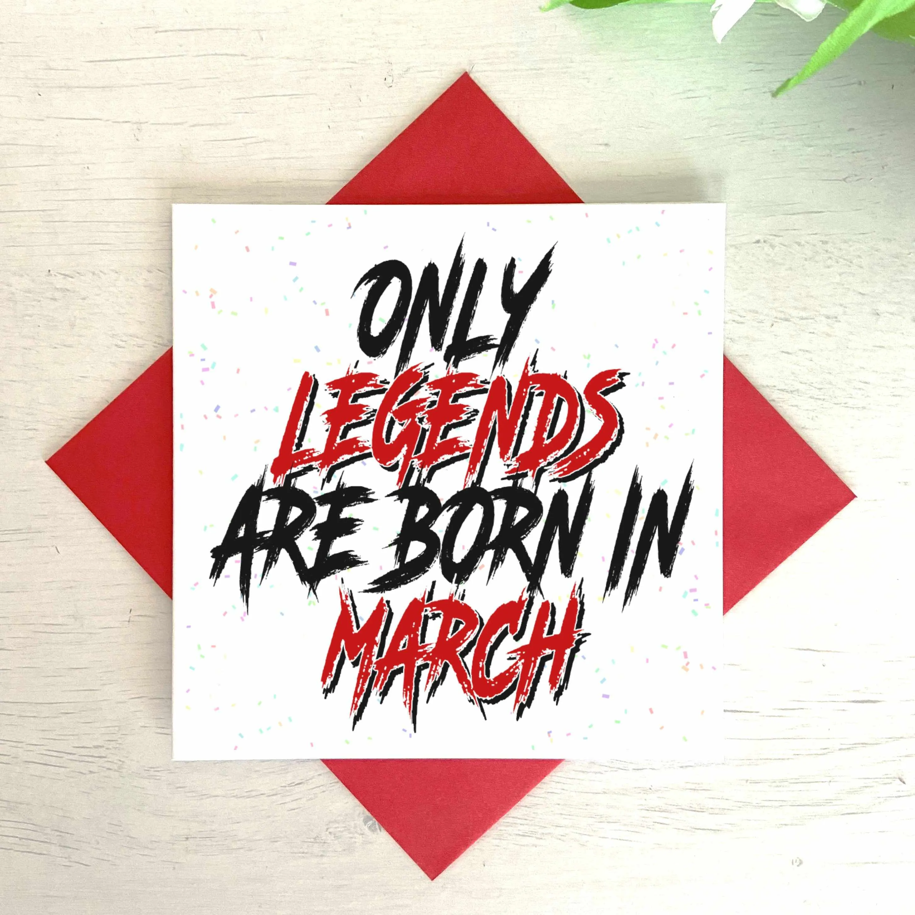 Only XXX Are Born XXX - Grunge Design - Greetings Card