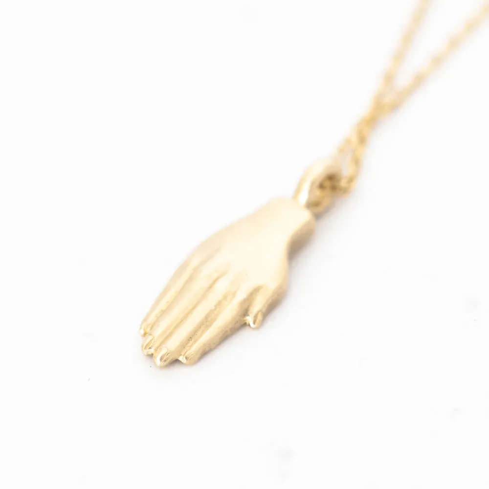 Open Hand Mini Pendant Necklace