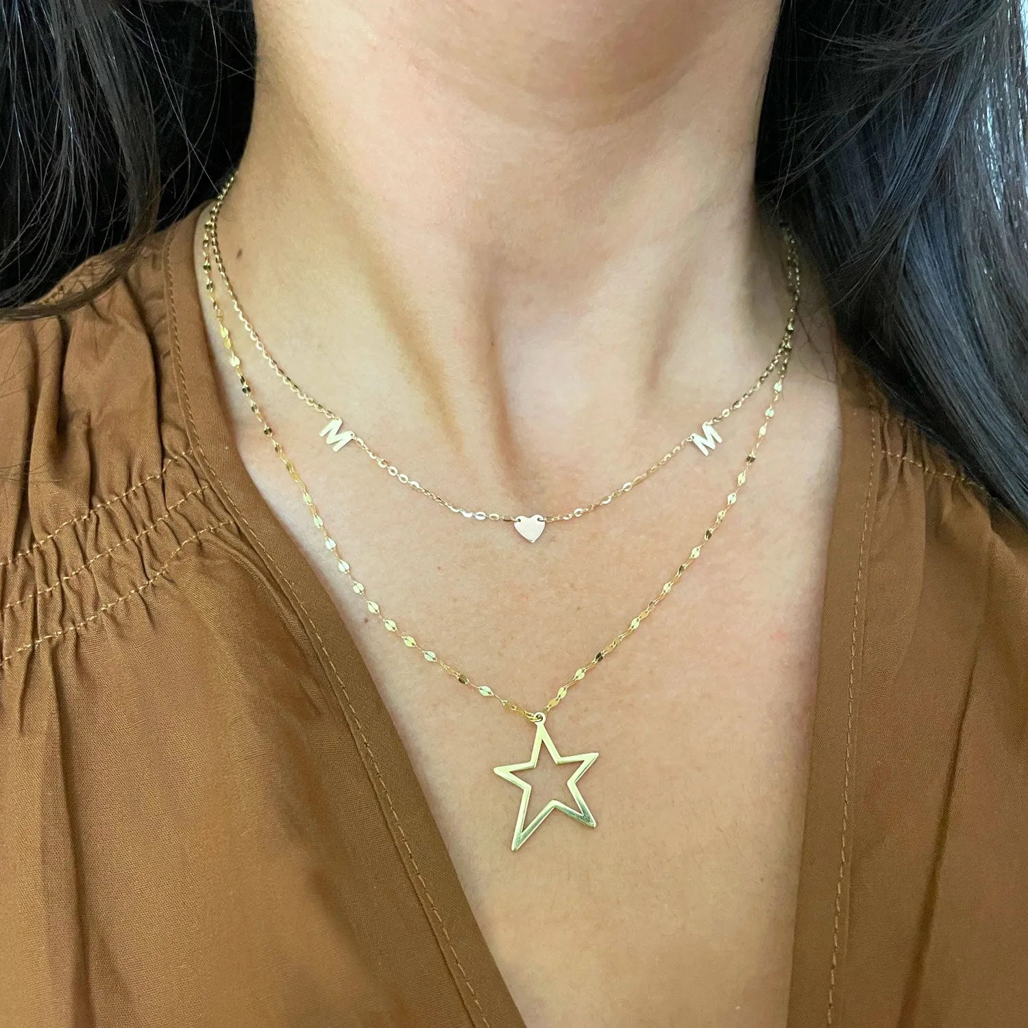 Open Star Necklace