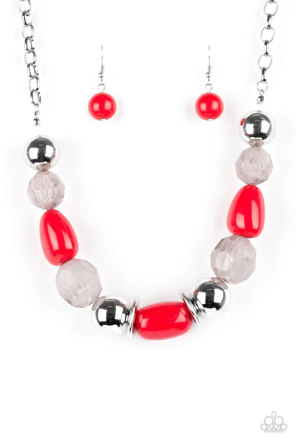 Paparazzi Accessories  - South Shore Sensation Set #N86 Box 1 - Red Necklace