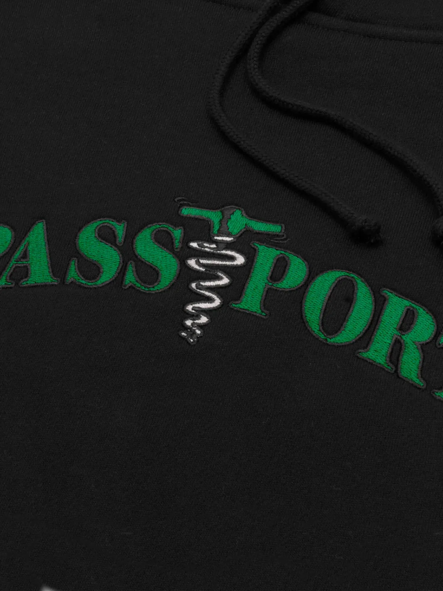 Pass-Port Corkscrew Embroidery Hoodie - Black