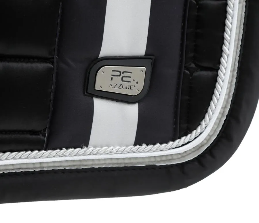 PEI Azzure Anti-Slip Satin Dressage Pad (Black)