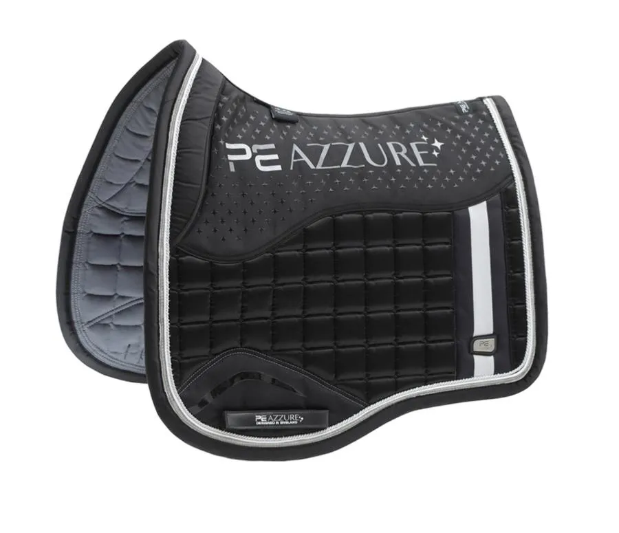 PEI Azzure Anti-Slip Satin Dressage Pad (Black)