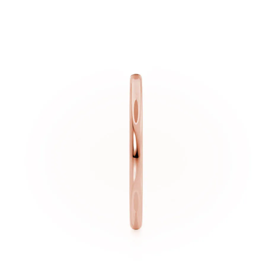 - Petite Plain Wedding Ring 18k Rose Gold