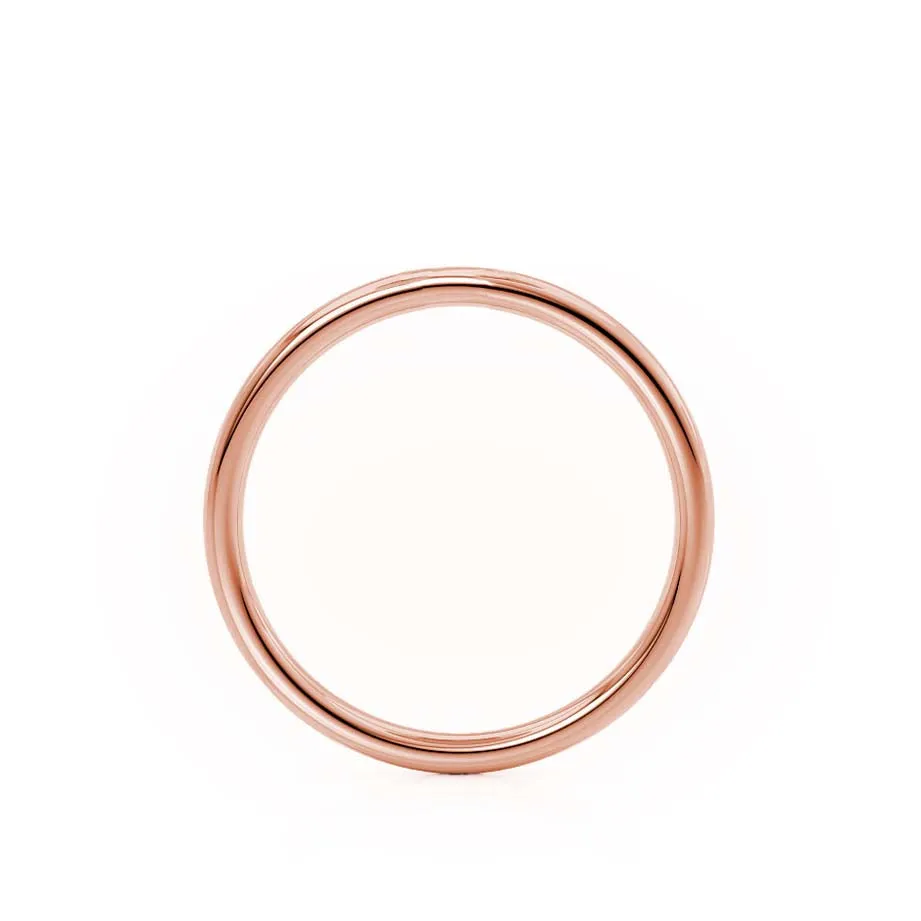 - Petite Plain Wedding Ring 18k Rose Gold