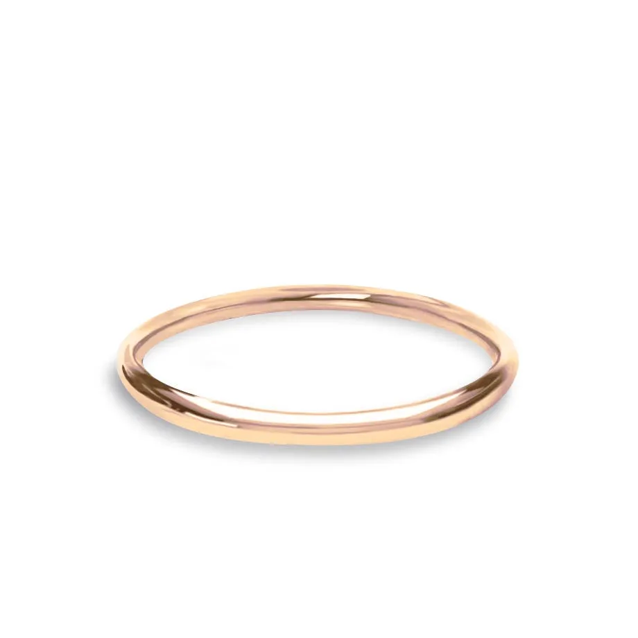 - Petite Plain Wedding Ring 18k Rose Gold