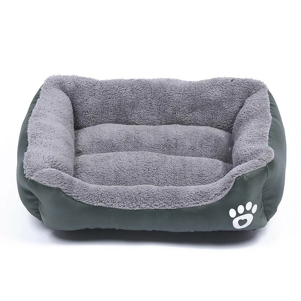 PETLAVISH™ UltraComfy Dog/Cat Breathable Bed: S-XXXL Cozy Fleece Cushion Paw Mat Kennel