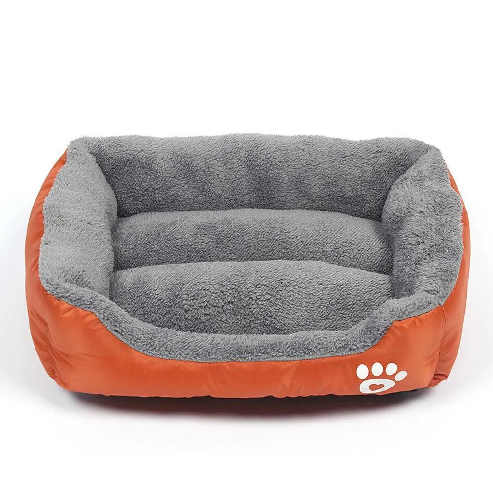 PETLAVISH™ UltraComfy Dog/Cat Breathable Bed: S-XXXL Cozy Fleece Cushion Paw Mat Kennel