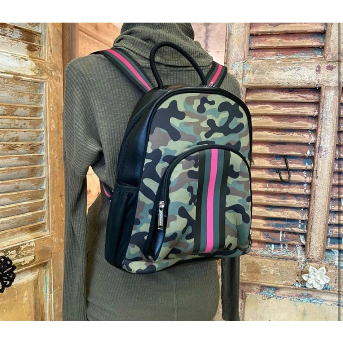 Pink Army Backpack