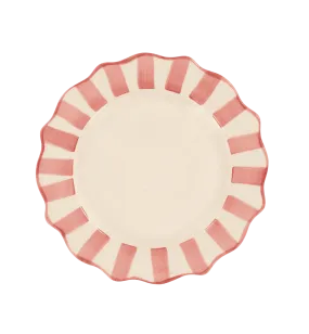 Pink Scalloped Dinner Plate