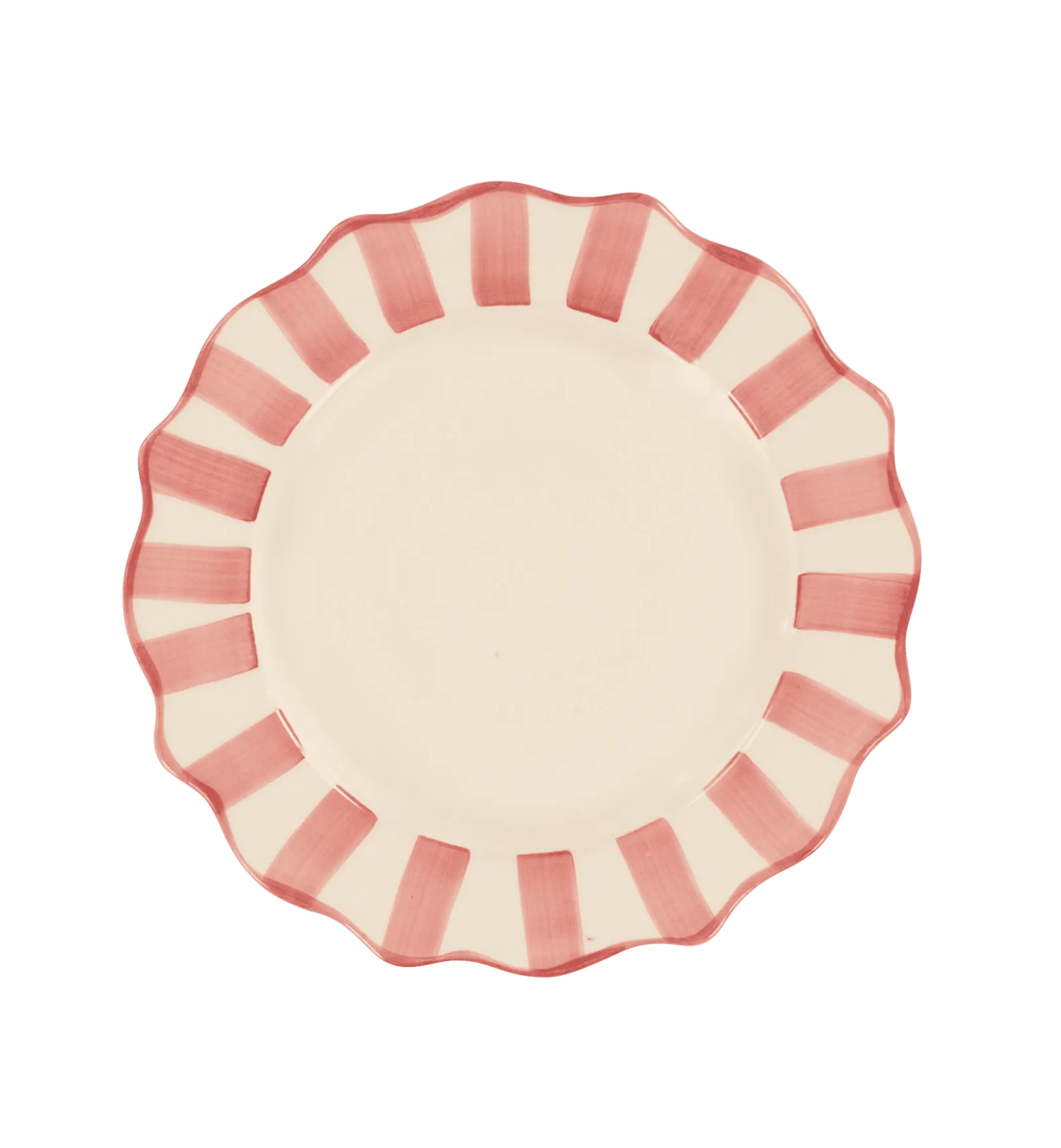 Pink Scalloped Dinner Plate