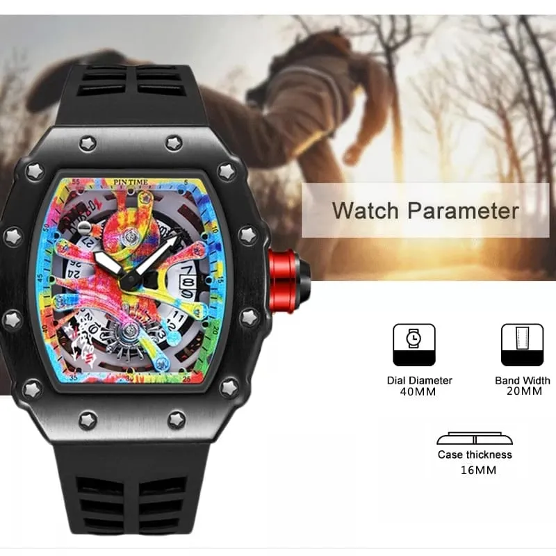 PINTIME Fashion Watches Men Hip Hop Sports Man Watch S823790