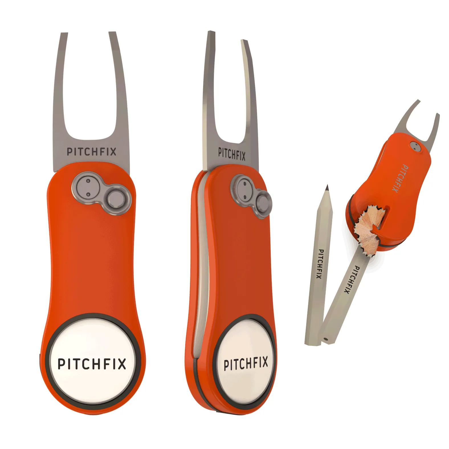 Pitchfix Hybrid 2.0 Divot Tool - Orange