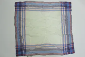 Plaid 70's Vintage Hanky / Handkerchief