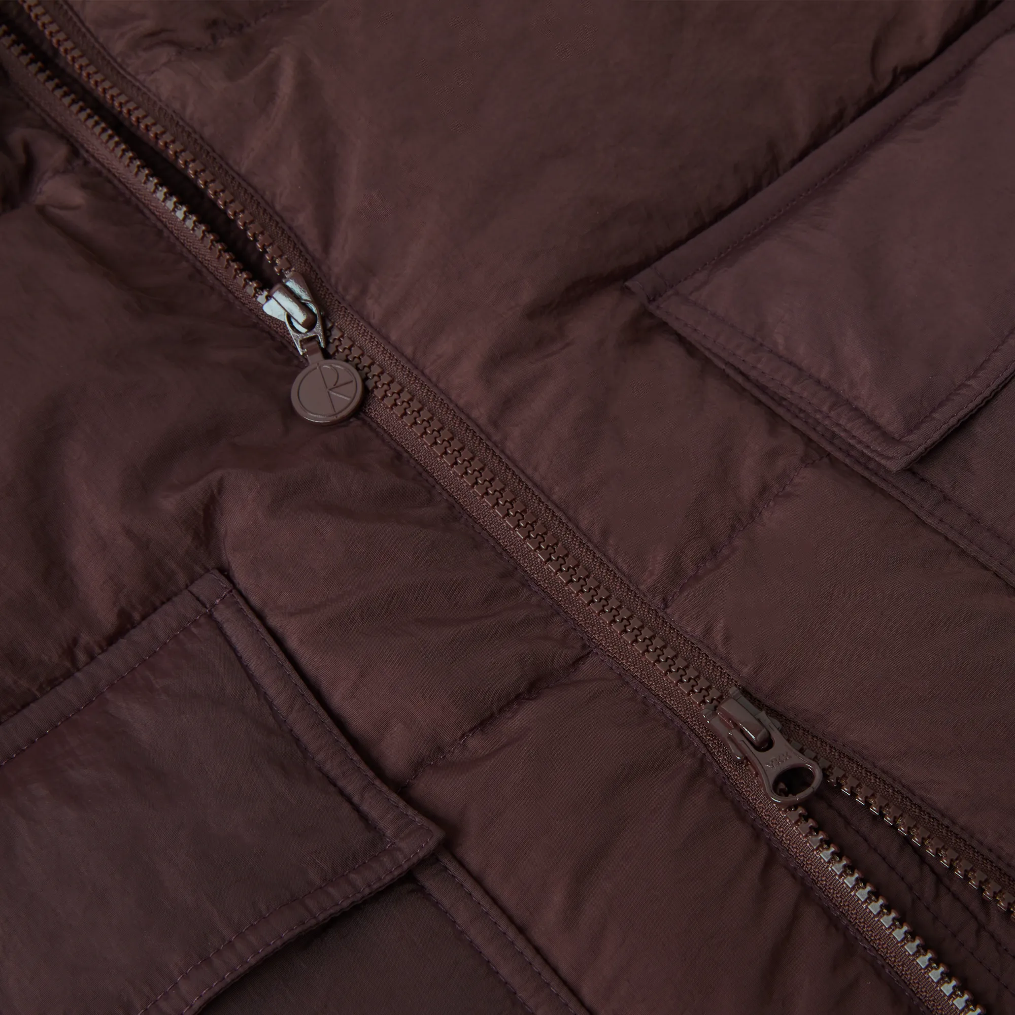 Polar Skate Co. Pocket Puffer Jacket Bordeaux