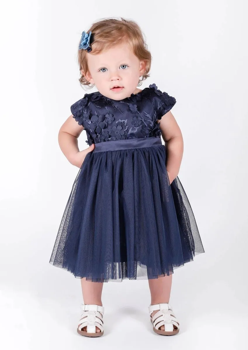 Popatu Baby Girls Navy Tulle Dress (24Months only)