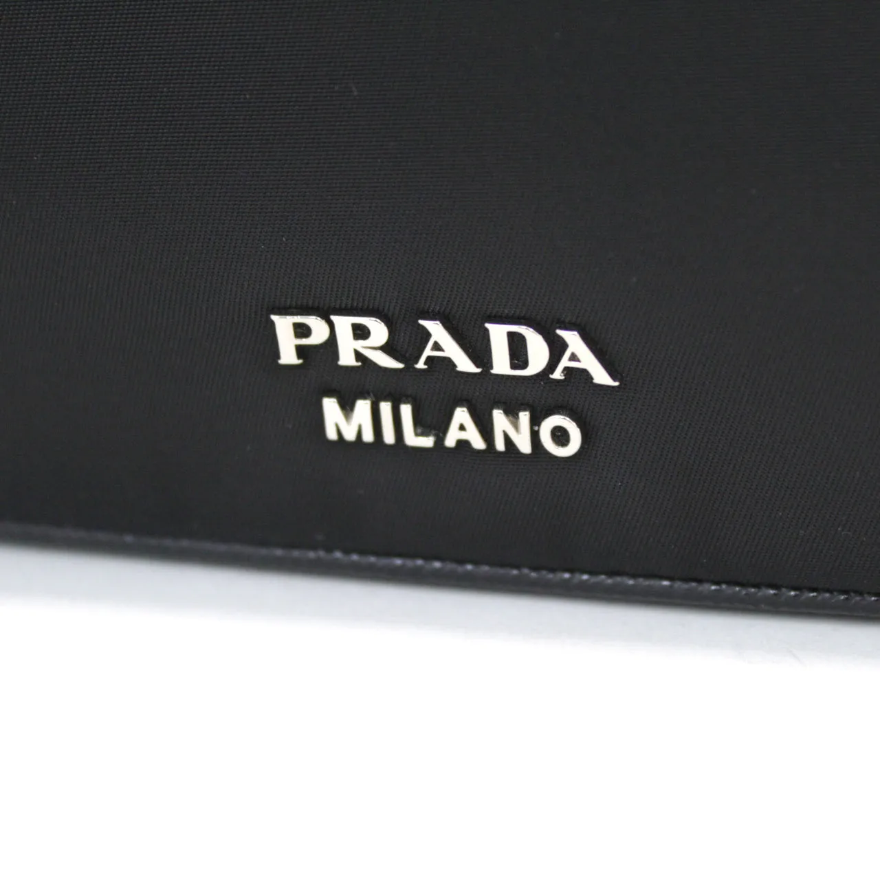 Prada Black Saffiano Leather & Nylon Multi-Compartment Top-Handle Bag