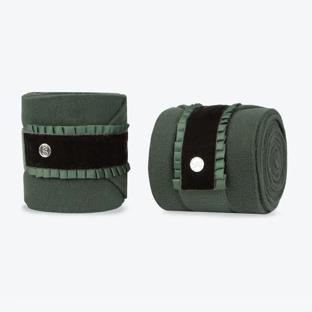 PS of Sweden Forest Green Diamond Ruffle Polo Bandages