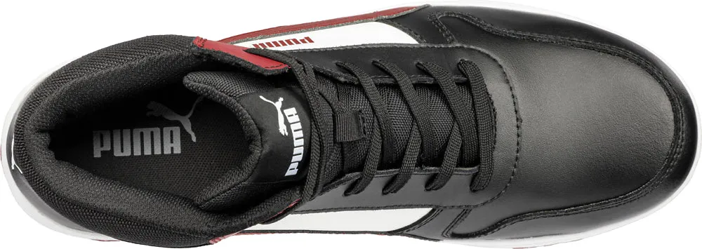 'Puma' Men's Safety Frontcourt EH Mid Comp Toe Boot - Black / Red