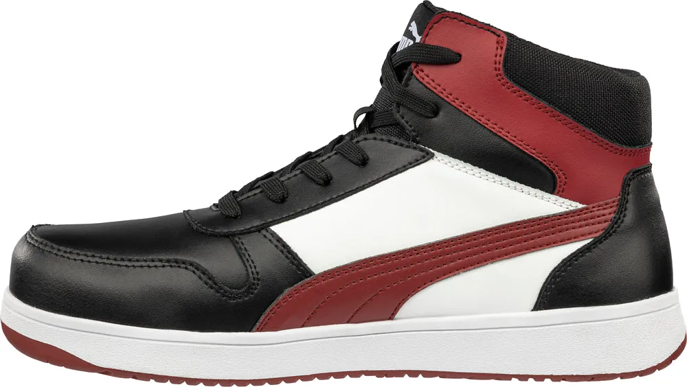 'Puma' Men's Safety Frontcourt EH Mid Comp Toe Boot - Black / Red