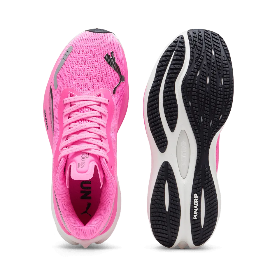 Puma Velocity Nitro 3 Women's  Running Shoes SS24 Poison Pink-Puma Black-Puma Silver