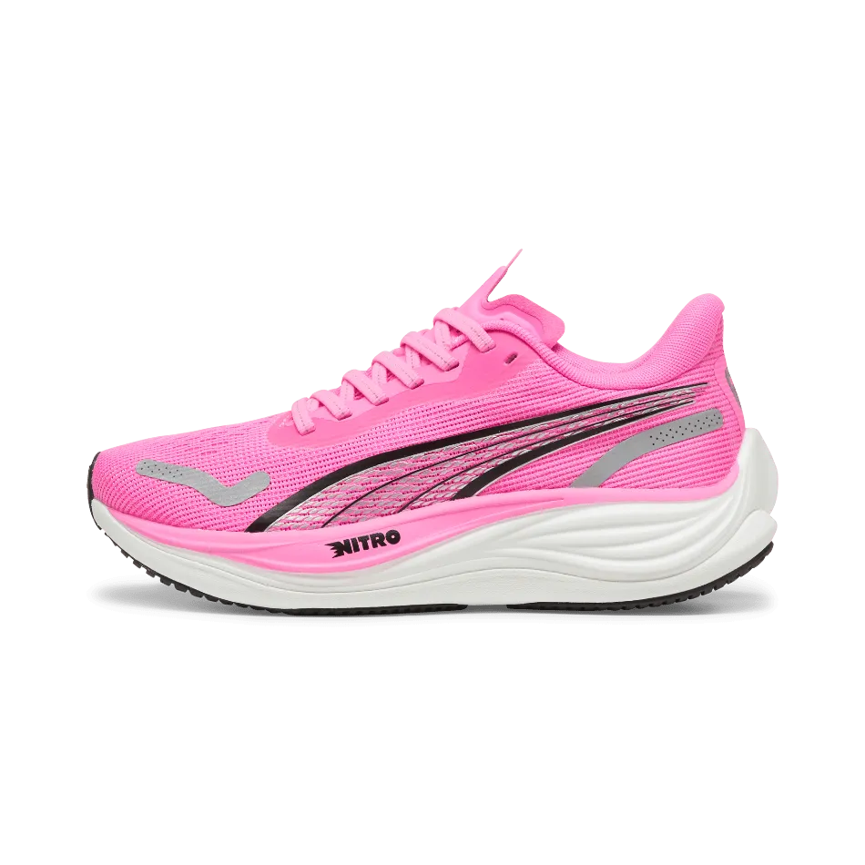 Puma Velocity Nitro 3 Women's  Running Shoes SS24 Poison Pink-Puma Black-Puma Silver