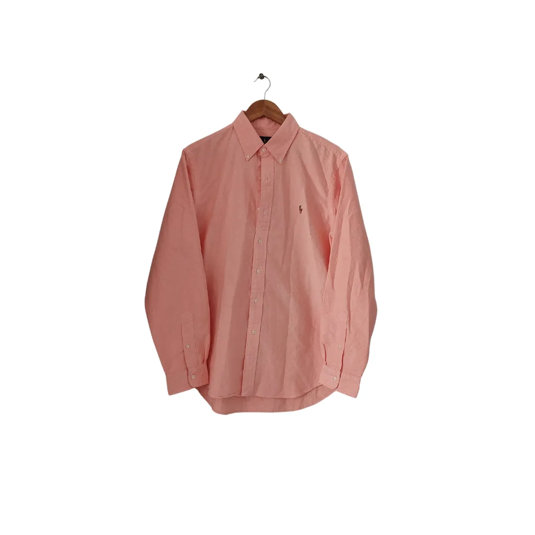 Ralph Lauren Salmon Pink Collared Men's Shirt | Brand New |