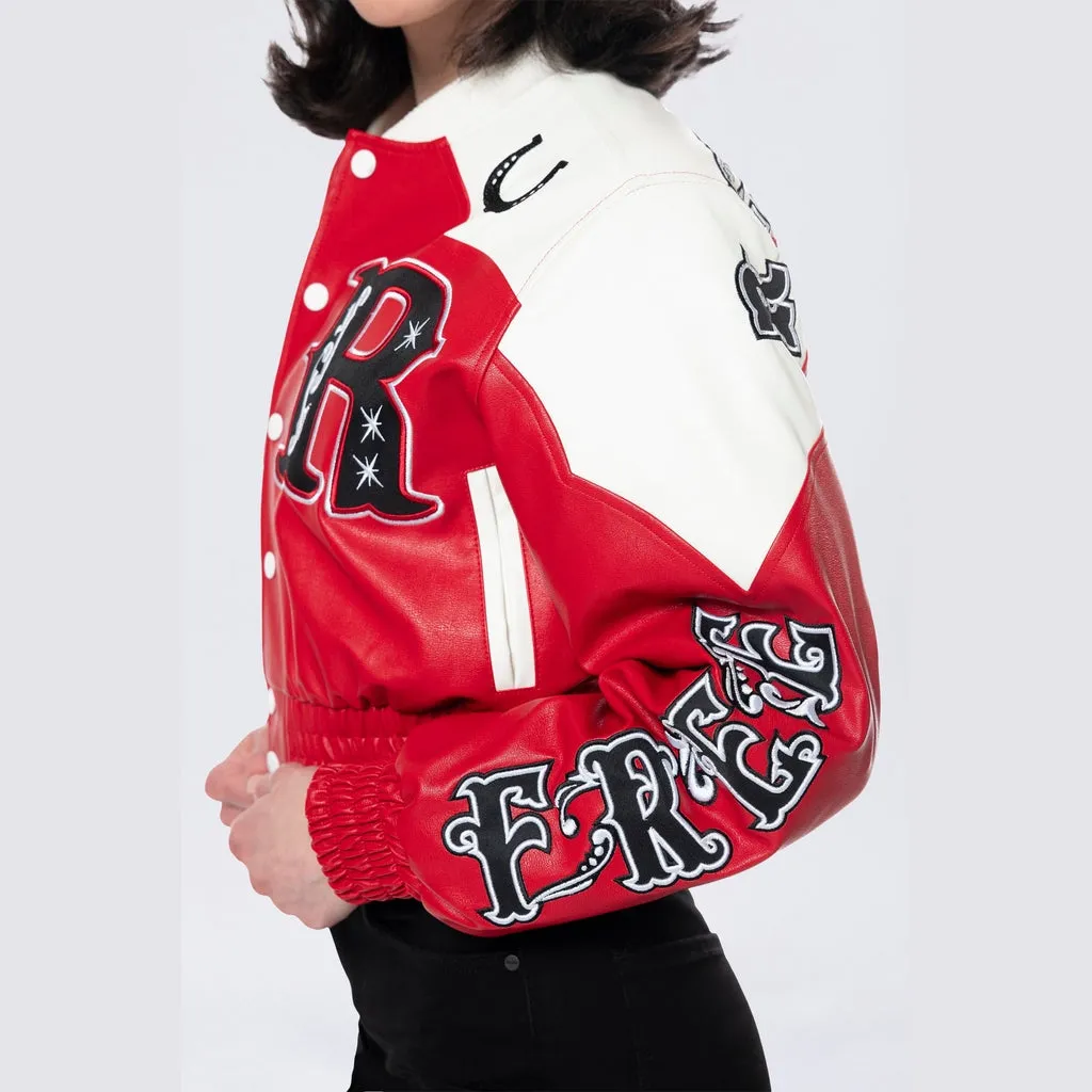 Relaxed Rodeo Cropped Jacket - True Red