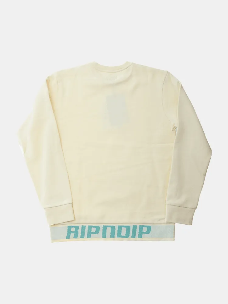 Rip N Dip Open Minded Crewneck- Natural