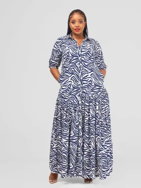 Salok Havilah Ella Dress - Blue Print