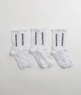 Salomon Everyday Crew Socks (3 Pack) - White / White / White