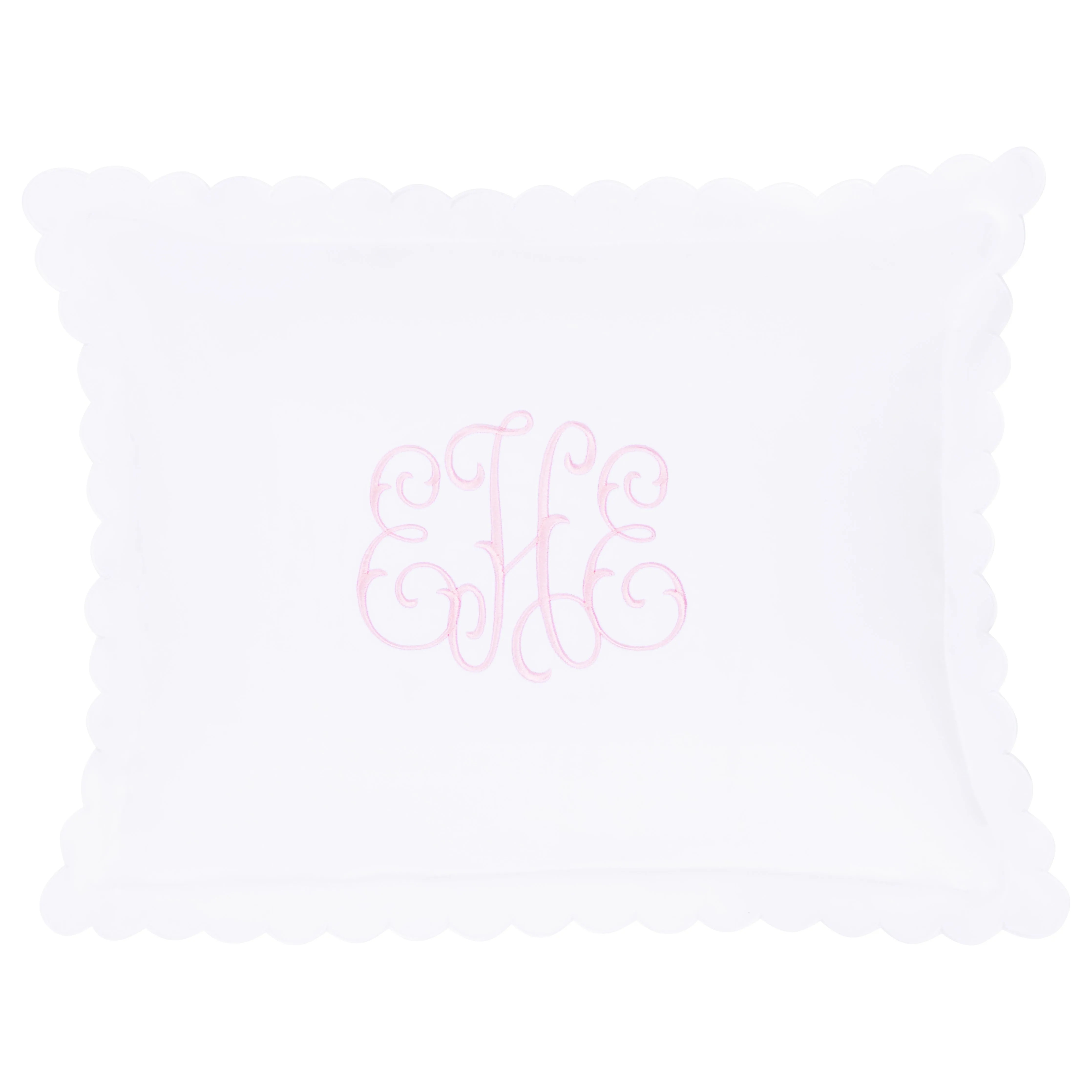 Scallop Baby Pillowcase - White